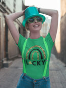Lucky Rainbow T-shirt -SmartPrintsInk Designs