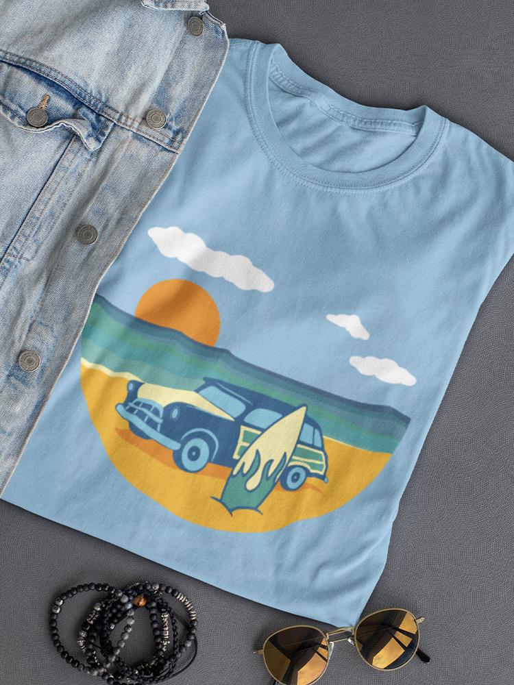 A Car In The Beach T-shirt -SmartPrintsInk Designs