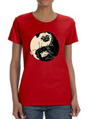 Ying Ang Yang Pugs T-shirt -SmartPrintsInk Designs