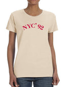 Nyc' 92 T-shirt -SmartPrintsInk Designs