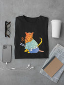 Samurai Kitten T-shirt -SmartPrintsInk Designs