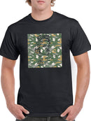 Camouflaged Statue T-shirt -SmartPrintsInk Designs