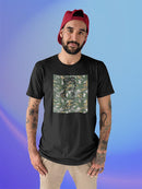 Camouflaged Statue T-shirt -SmartPrintsInk Designs