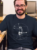 Vitruvian Rock Man. T-shirt -SmartPrintsInk Designs