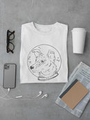 Astro Dog. T-shirt -SmartPrintsInk Designs