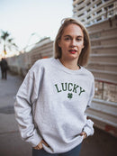 Lucky Clover Sweatshirt -SmartPrintsInk Designs