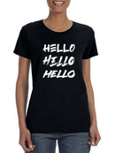 Hello Titles Shaped T-shirt -SmartPrintsInk Designs