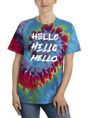 Hello Titles Tie Dye Tee -SmartPrintsInk Designs