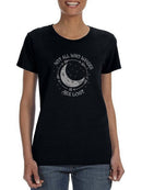 Not All Who Wander Are Lost Shaped T-shirt -SmartPrintsInk Designs