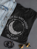 Not All Who Wander Are Lost Shaped T-shirt -SmartPrintsInk Designs