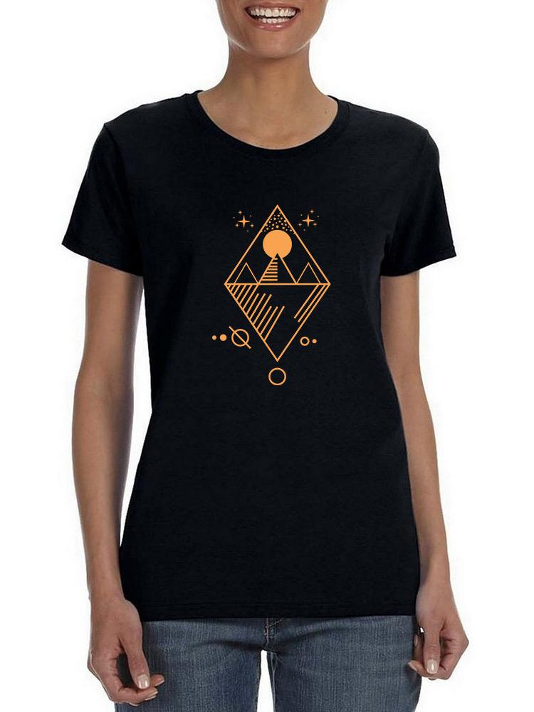 Landscape Diamond. Shaped T-shirt -SmartPrintsInk Designs
