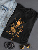 Landscape Diamond. Shaped T-shirt -SmartPrintsInk Designs