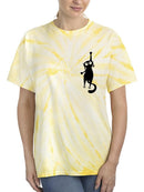 Kitten Hanging On Paw Tie Dye Tee -SmartPrintsInk Designs
