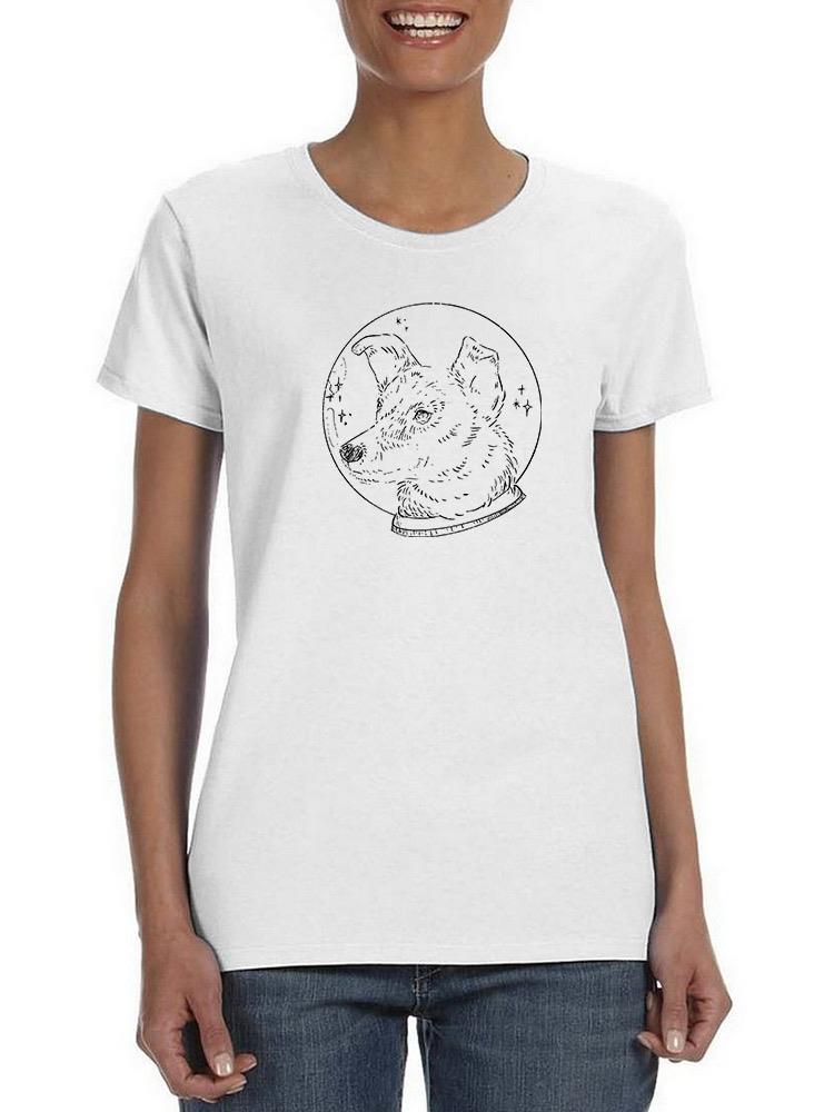Astronaut Dog Shaped T-shirt -SmartPrintsInk Designs