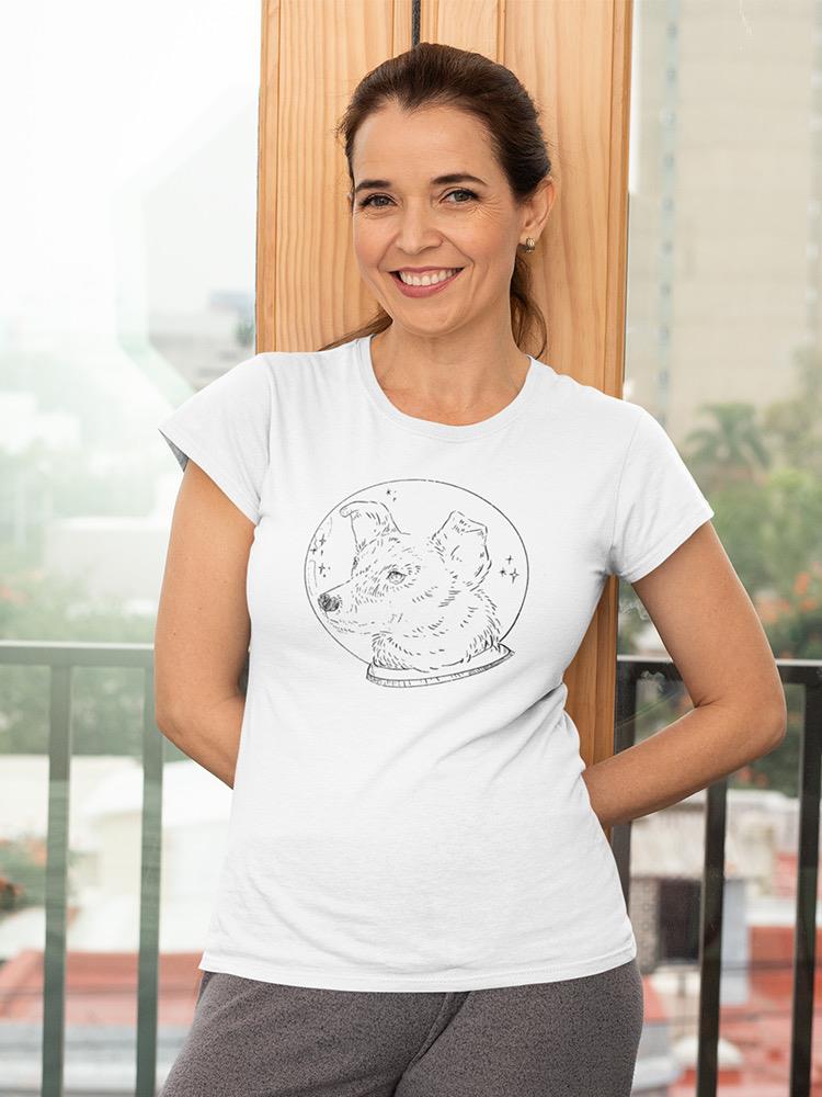 Astronaut Dog Shaped T-shirt -SmartPrintsInk Designs