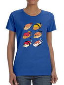 Sushi Cats Shaped T-shirt -SmartPrintsInk Designs