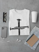 Nail Cross T-shirt -SmartPrintsInk Designs