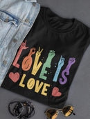 Love Is Love. Shaped T-shirt -SmartPrintsInk Designs