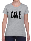 Love. Shaped T-shirt -SmartPrintsInk Designs