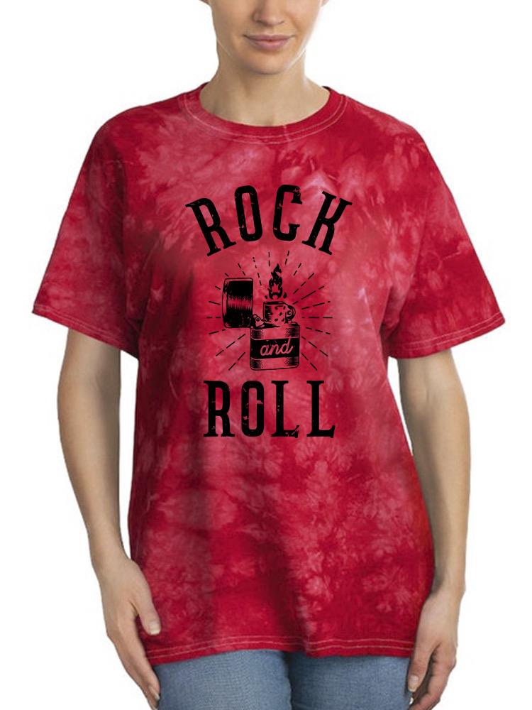 Rock And Roll Lighter Tie Dye Tee -SmartPrintsInk Designs