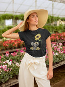 Elephant Sunflowers Shaped T-shirt -SmartPrintsInk Designs