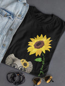 Elephant Sunflowers Shaped T-shirt -SmartPrintsInk Designs