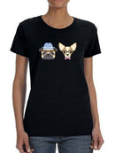 Elegant Dogs Shaped T-shirt -SmartPrintsInk Designs