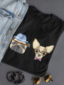 Elegant Dogs Shaped T-shirt -SmartPrintsInk Designs
