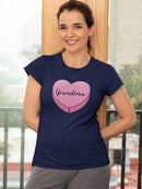 Grandma Love Shaped T-shirt -SmartPrintsInk Designs