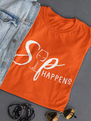 Sip Happens Shaped T-shirt -SmartPrintsInk Designs