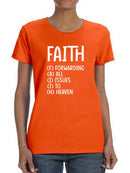 Faith Intials Shaped T-shirt -SmartPrintsInk Designs