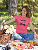 Wine Of A Kind Shaped T-shirt -SmartPrintsInk Designs