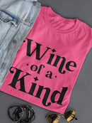 Wine Of A Kind Shaped T-shirt -SmartPrintsInk Designs