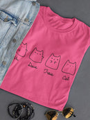 Counting Kittens Shaped T-shirt -SmartPrintsInk Designs