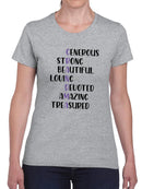 Grandma Traits Shaped T-shirt -SmartPrintsInk Designs