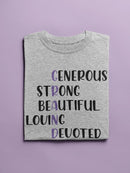 Grandma Traits Shaped T-shirt -SmartPrintsInk Designs