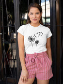Fading Dandelion Shaped T-shirt -SmartPrintsInk Designs