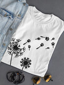 Fading Dandelion Shaped T-shirt -SmartPrintsInk Designs