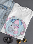 Loving Elephants Shaped T-shirt -SmartPrintsInk Designs
