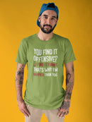 I Find It Funny T-shirt -SmartPrintsInk Designs