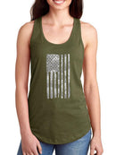 American Flag Flowers Racerback Tank -SmartPrintsInk Designs