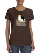 Kittens In A Box T-shirt -SmartPrintsInk Designs