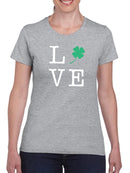 Love Clover Shaped T-shirt -SmartPrintsInk Designs