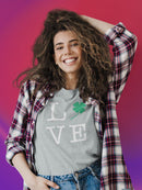 Love Clover Shaped T-shirt -SmartPrintsInk Designs
