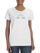 Heartbeat Line Shaped T-shirt -SmartPrintsInk Designs
