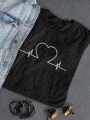 Heart Beat Line Shaped T-shirt -SmartPrintsInk Designs