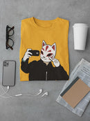 Cat Mask Selfie T-shirt -SmartPrintsInk Designs
