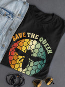 Save The Queen Bee Shaped T-shirt -SmartPrintsInk Designs