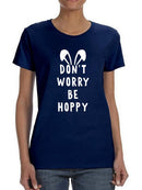 Don't Worry Be Hoppy Shaped T-shirt -SmartPrintsInk Designs