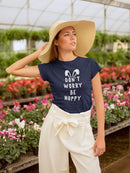 Don't Worry Be Hoppy Shaped T-shirt -SmartPrintsInk Designs